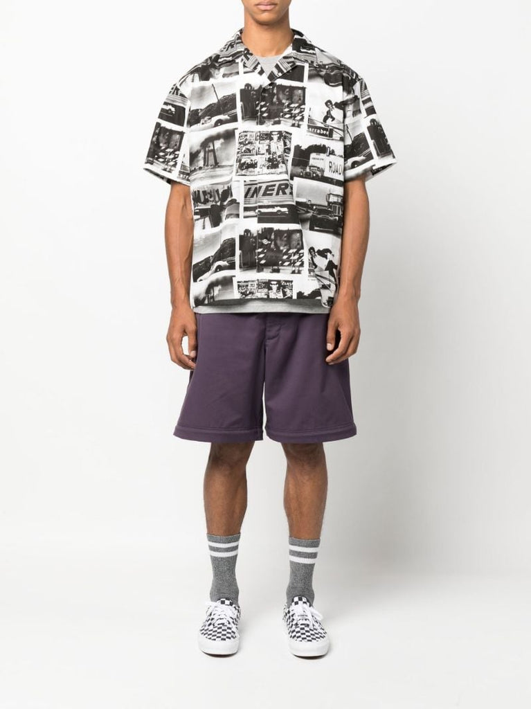 X Osamu Nagahama Black Printed Shirt