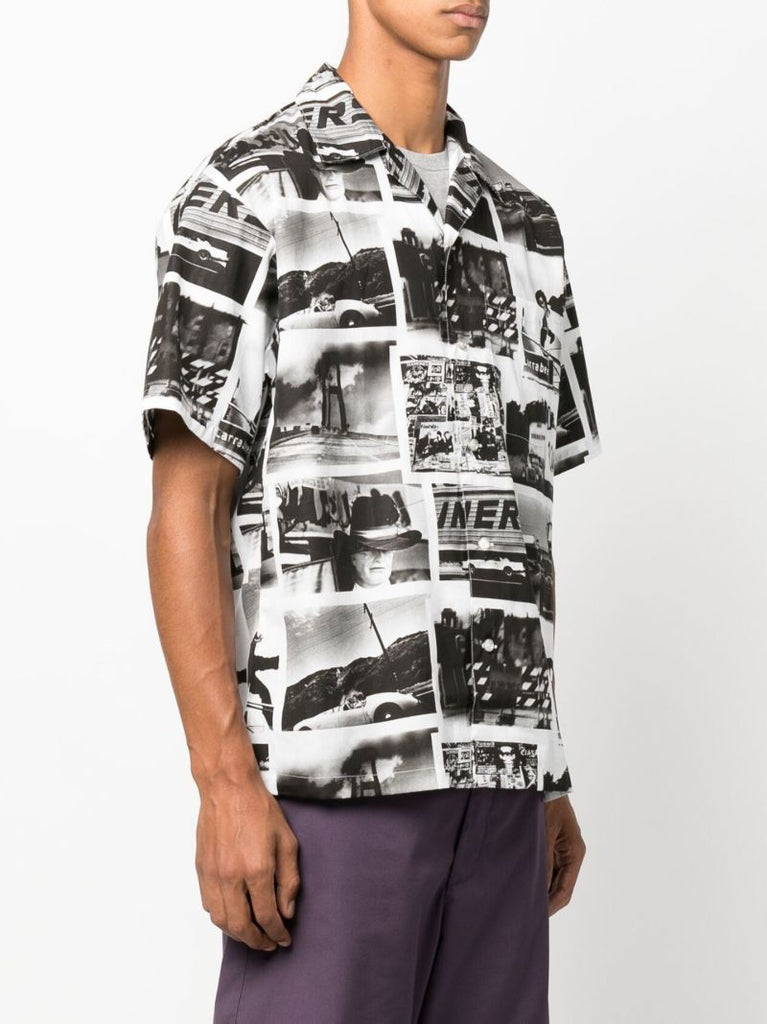 X Osamu Nagahama Black Printed Shirt