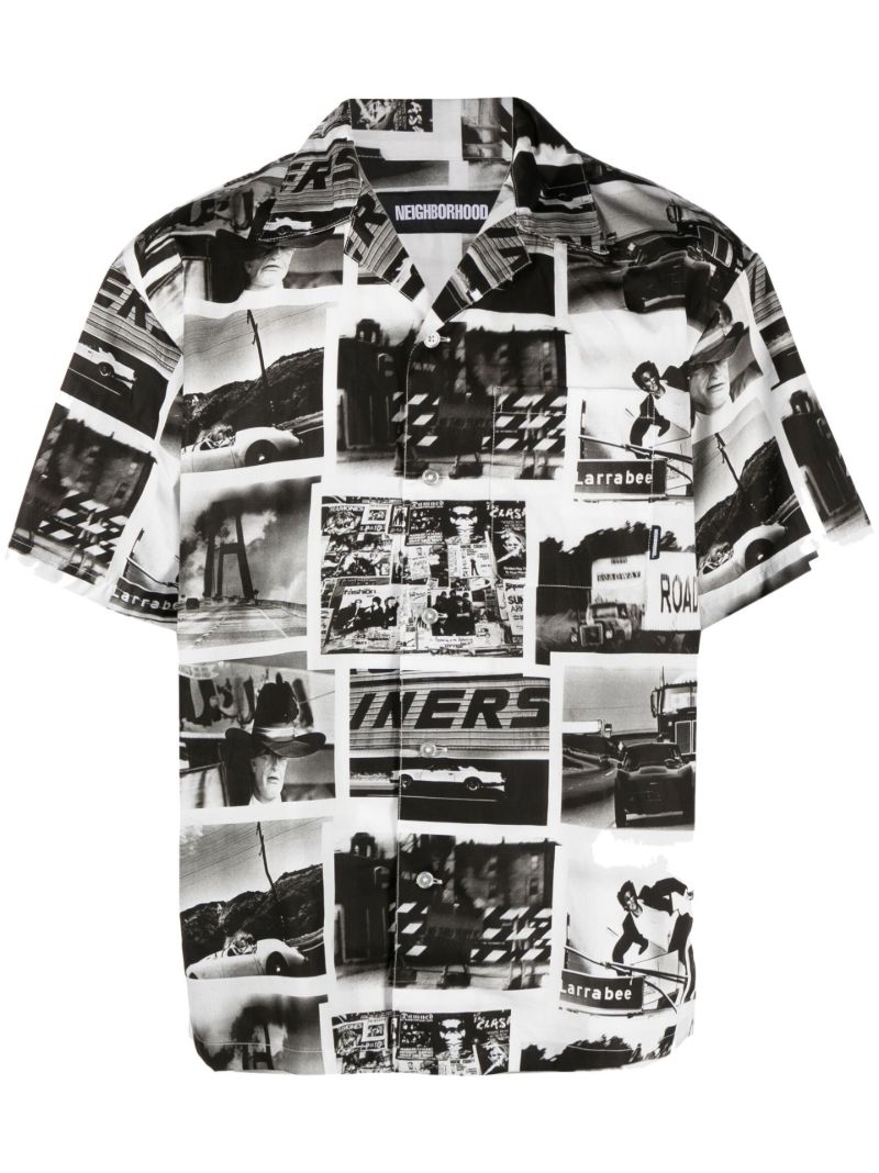 X Osamu Nagahama Black Printed Shirt