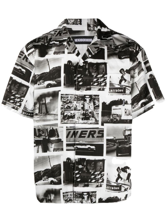 X Osamu Nagahama Black Printed Shirt