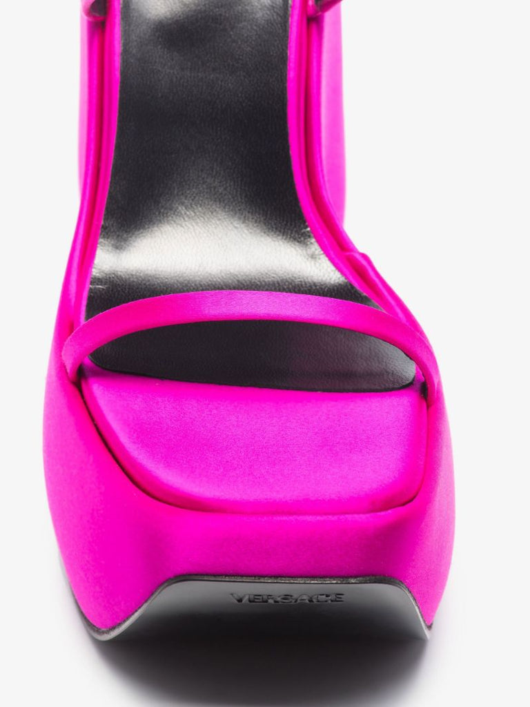 Pink Triplatform 160 Satin Sandals