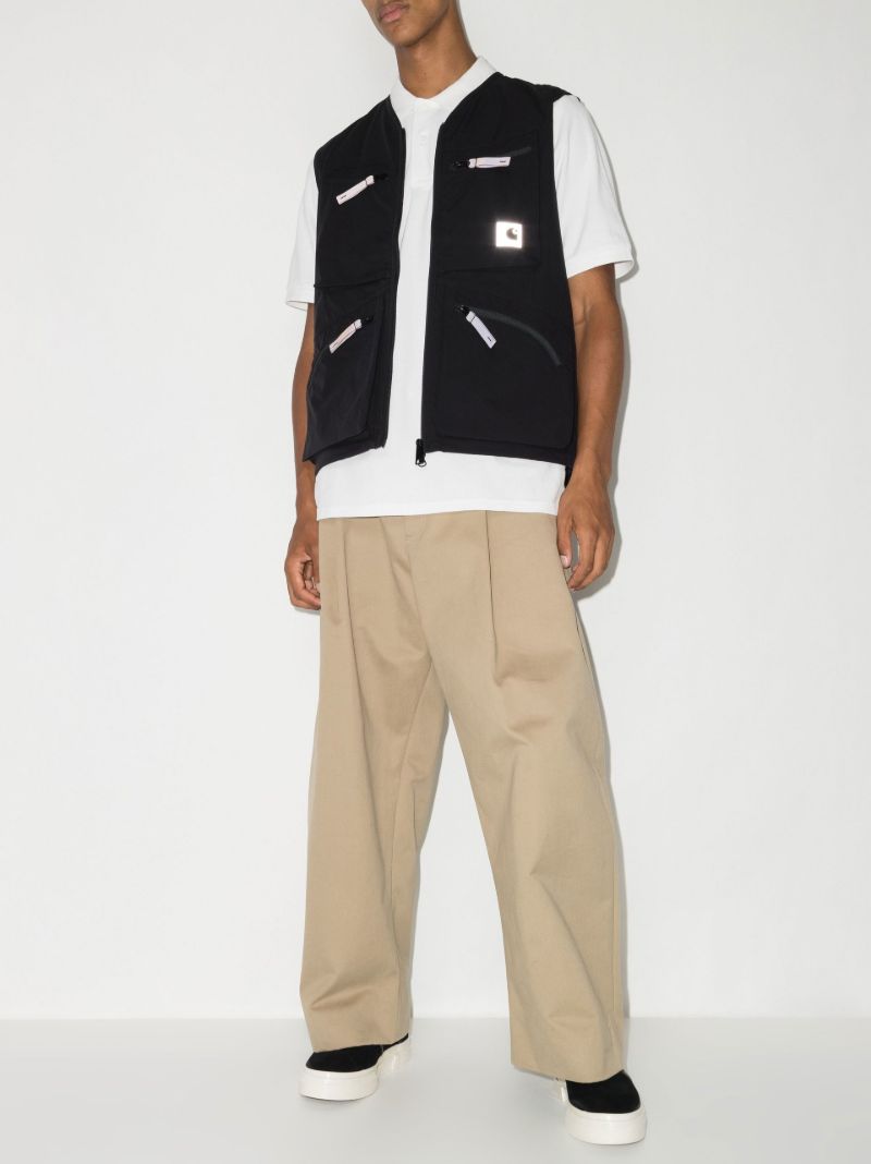 White Embroidered Logo Polo Shirt