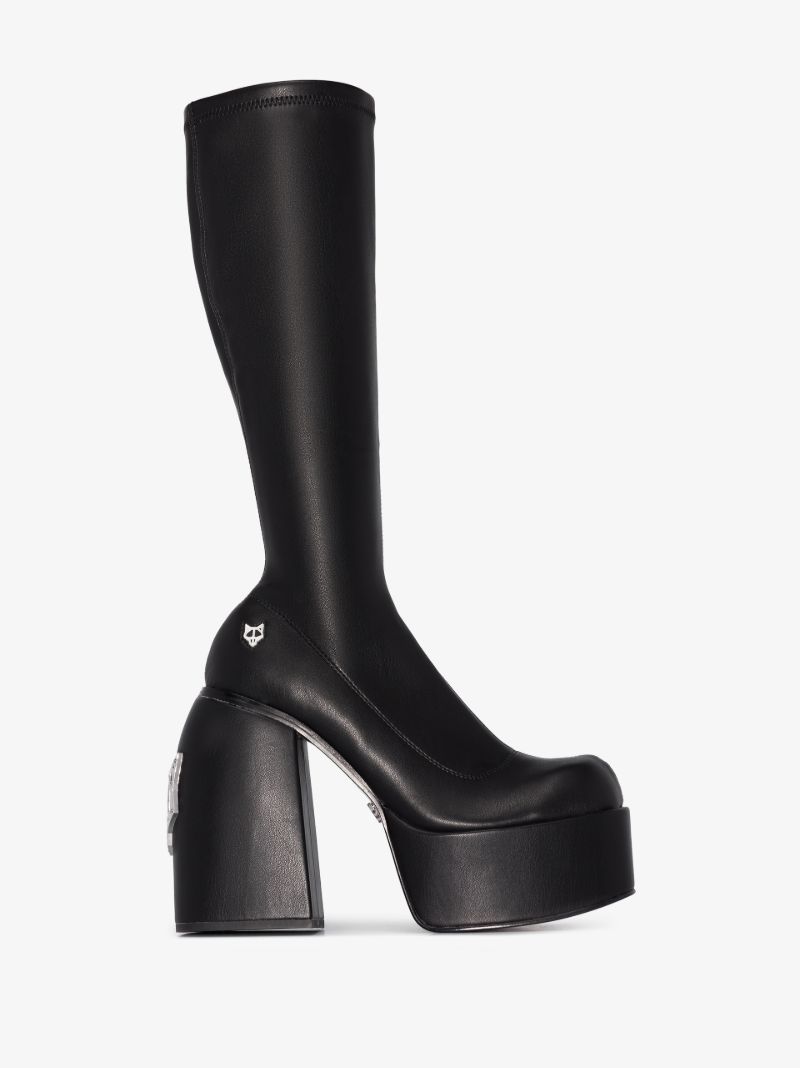 Black Spice 140 Knee-high Leather Boots