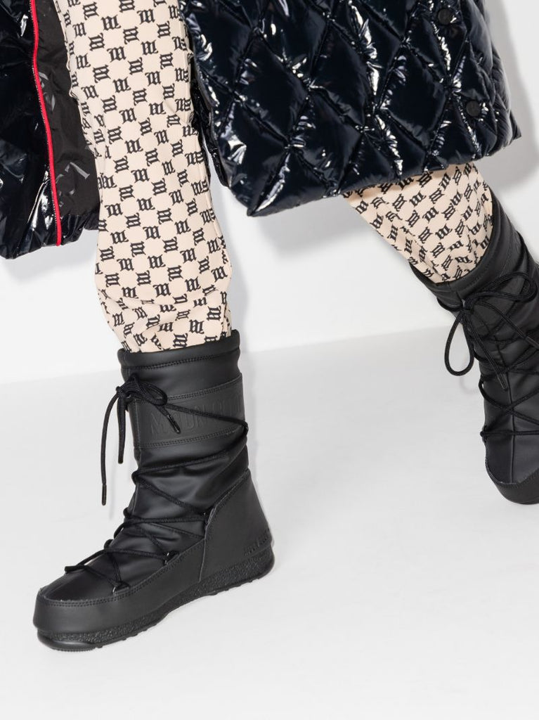 Black Protecht Mid Rubber Snow Boots