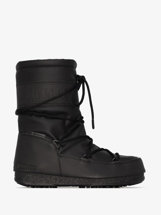 Black Protecht Mid Rubber Snow Boots