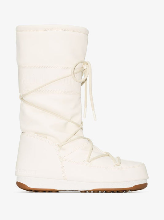 White Protecht High Rubber Snow Boots