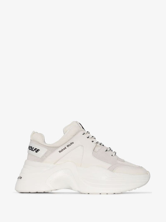 White Track Leather Sneakers