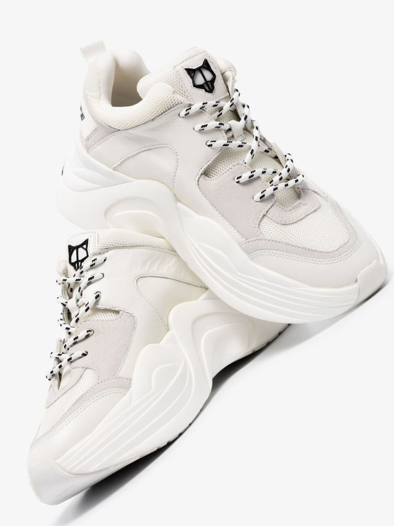 White Track Leather Sneakers