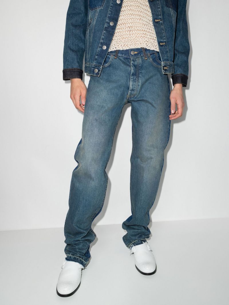 Blue Straight Leg Jeans
