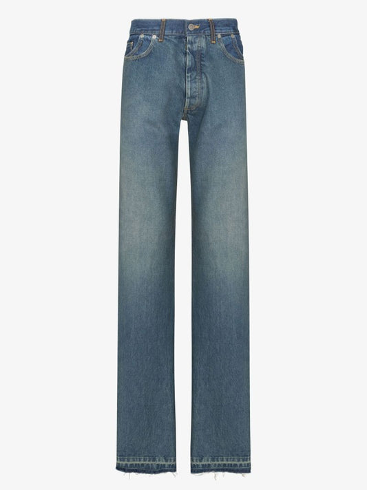 Blue Straight Leg Jeans