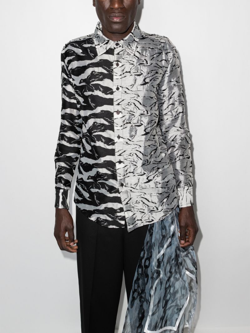 Graphic Print Jacquard Shirt