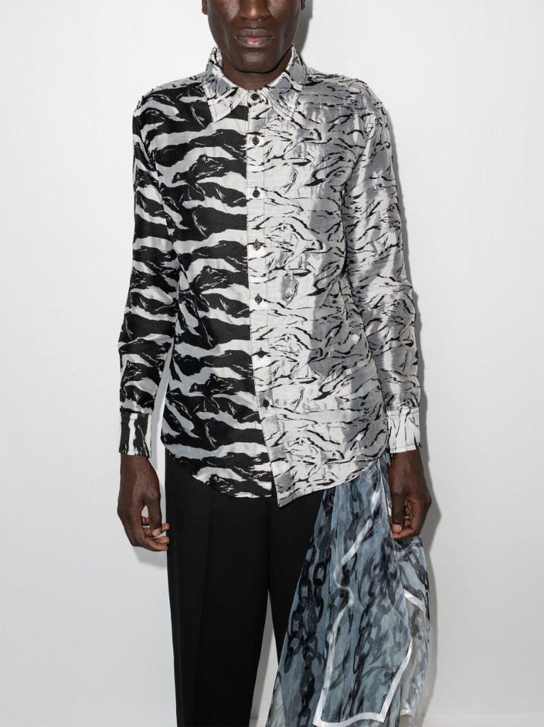Graphic Print Jacquard Shirt