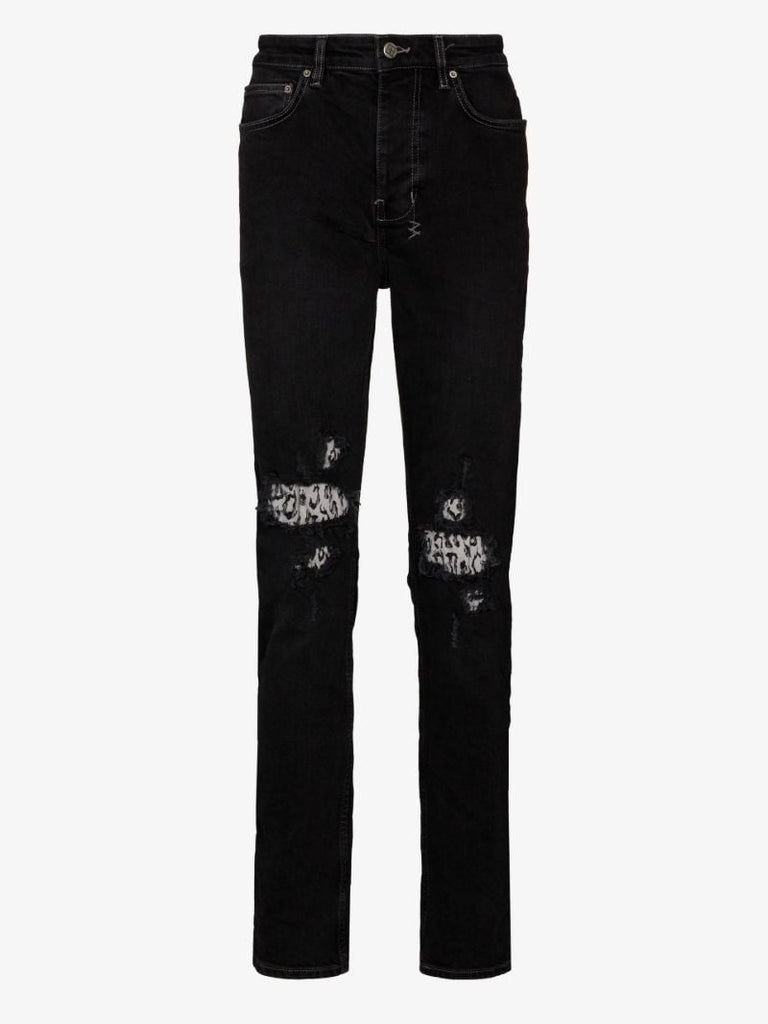 Chitch Leopard Patch Krow Skinny Jeans