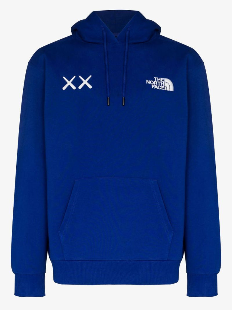 X Kaws Blue Cotton Hoodie