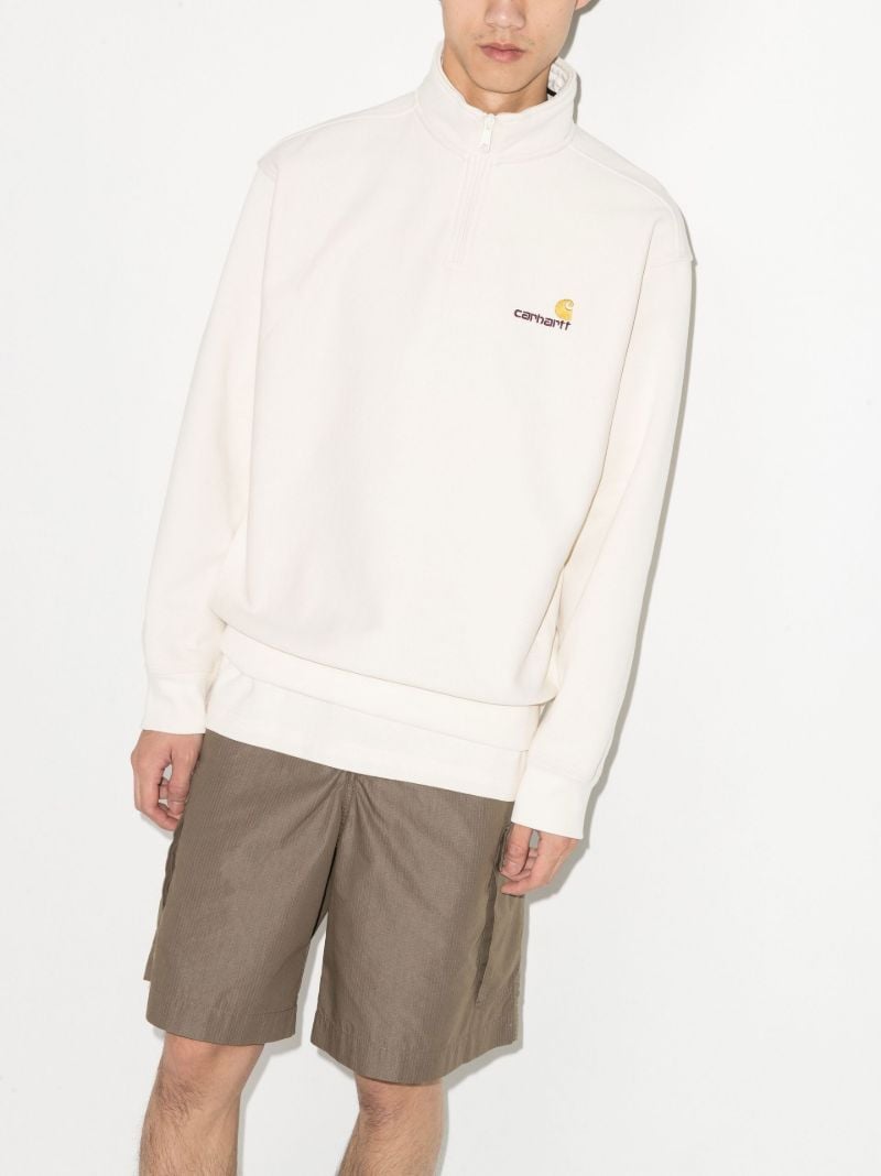 White American Script Half-zip Sweatshirt