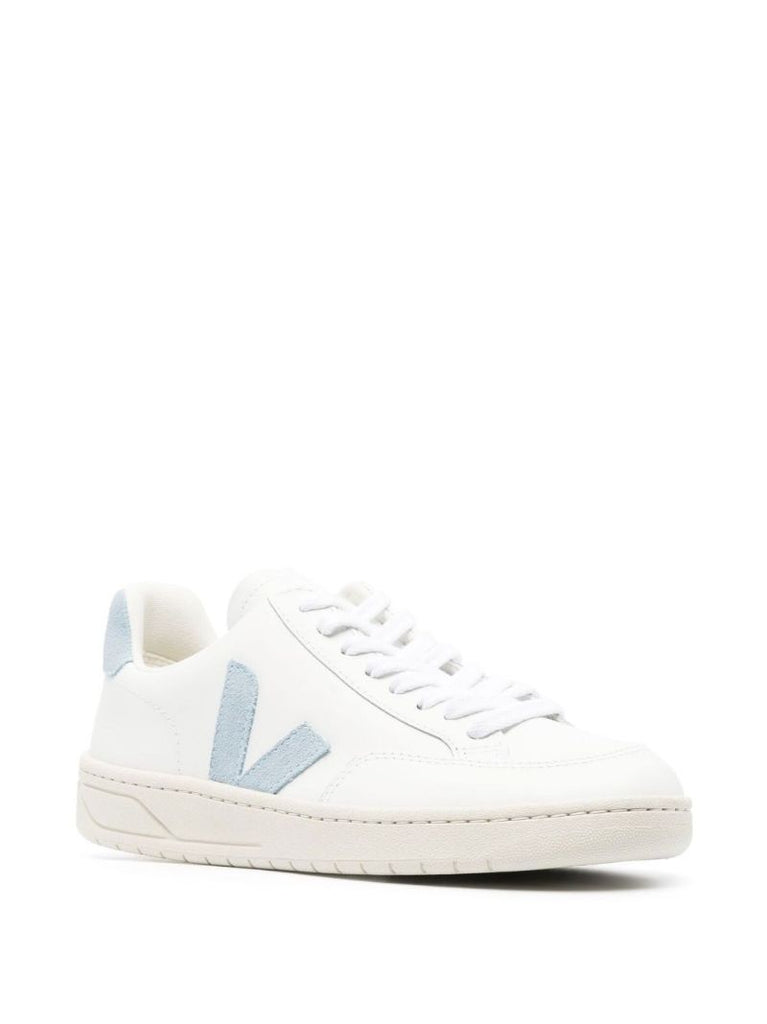 White V-12 Low-top Leather Sneakers