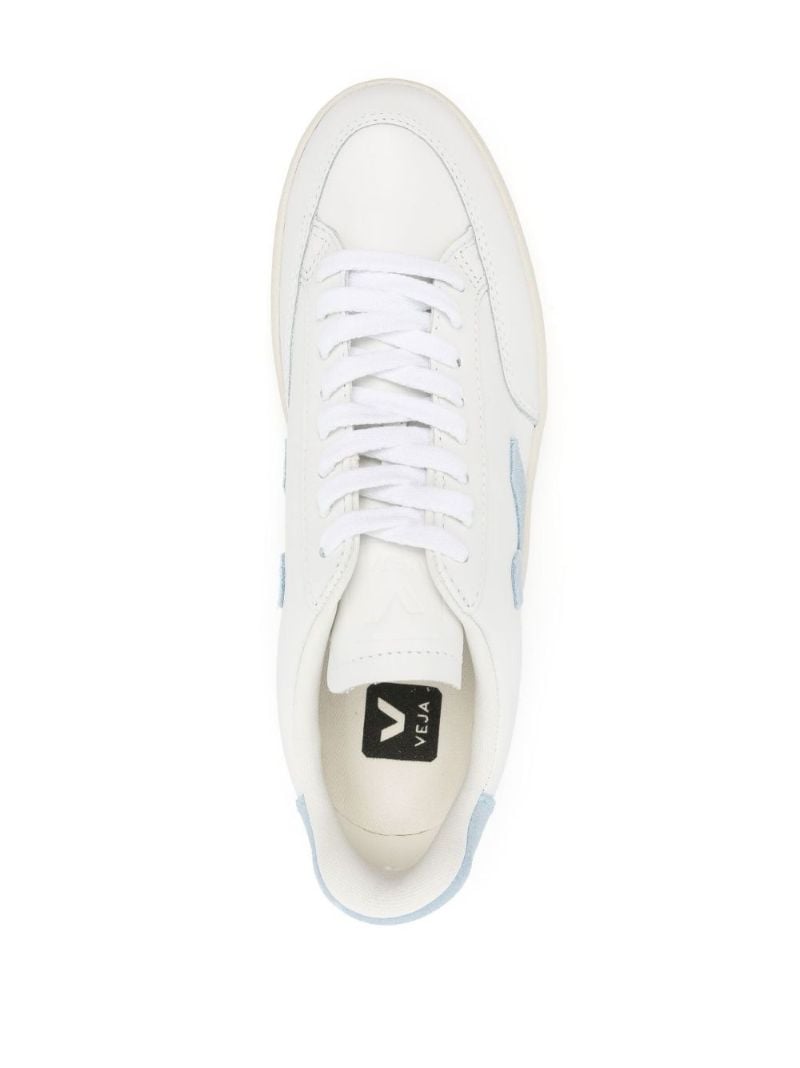 White V-12 Low-top Leather Sneakers