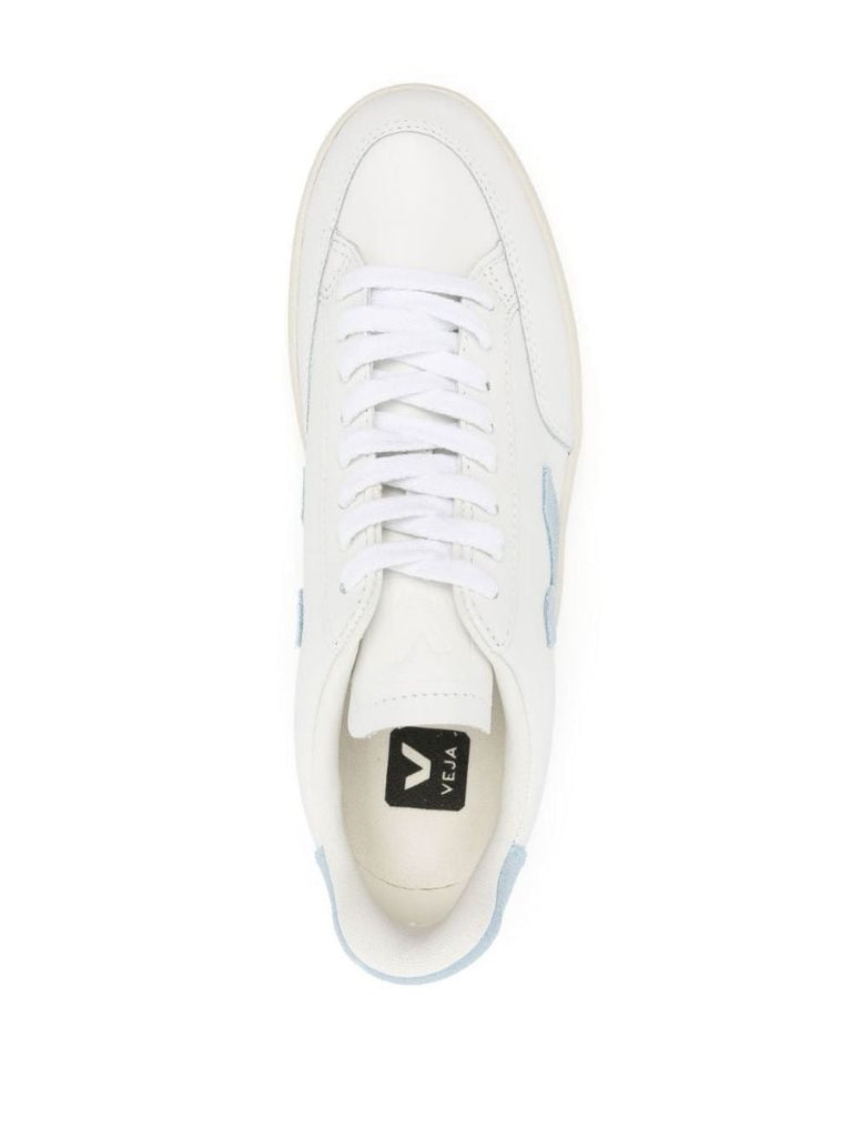 White V-12 Low-top Leather Sneakers