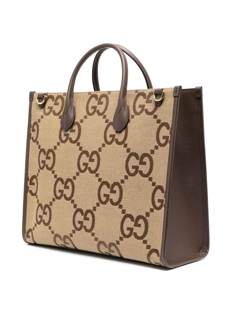 Brown Jumbo Gg Canvas Tote Bag
