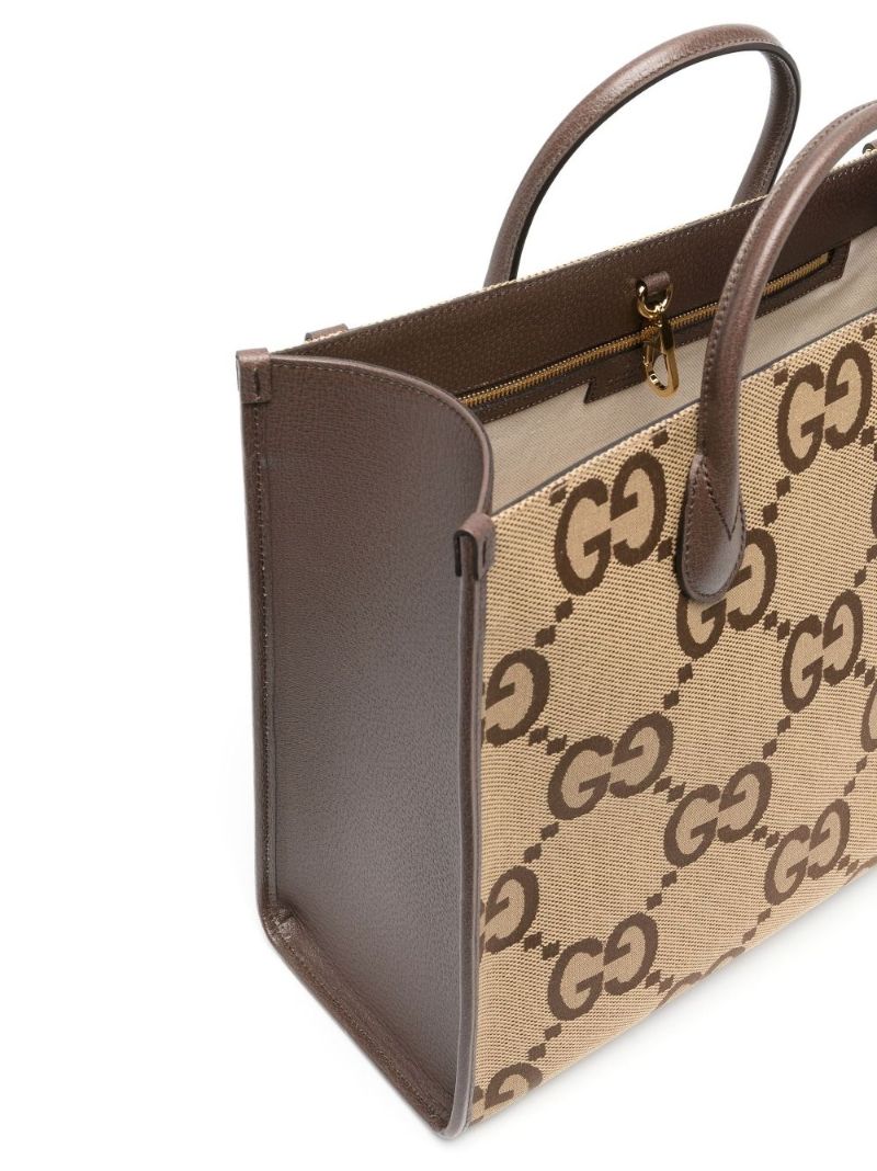 Brown Jumbo Gg Canvas Tote Bag