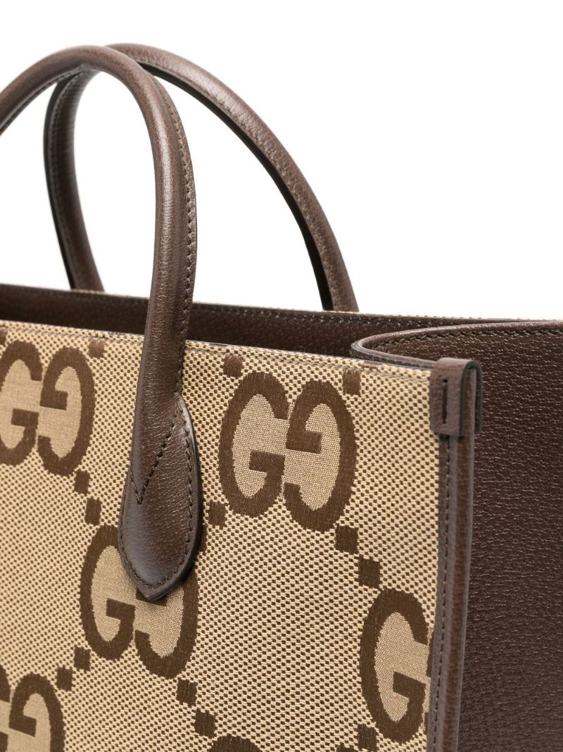 Brown Jumbo Gg Canvas Tote Bag