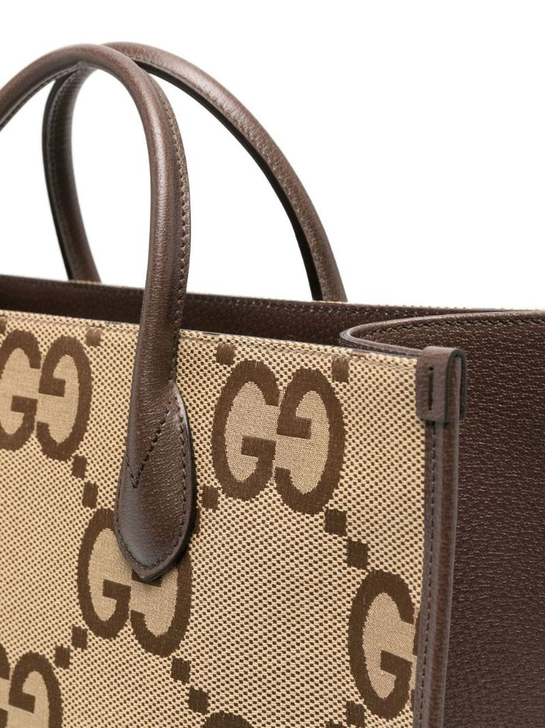 Brown Jumbo Gg Canvas Tote Bag