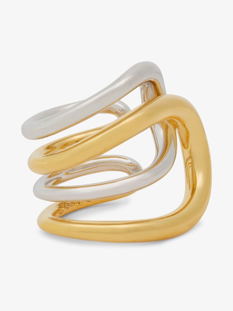 Gold Vermeil and Sterling Silver Daisy Ring