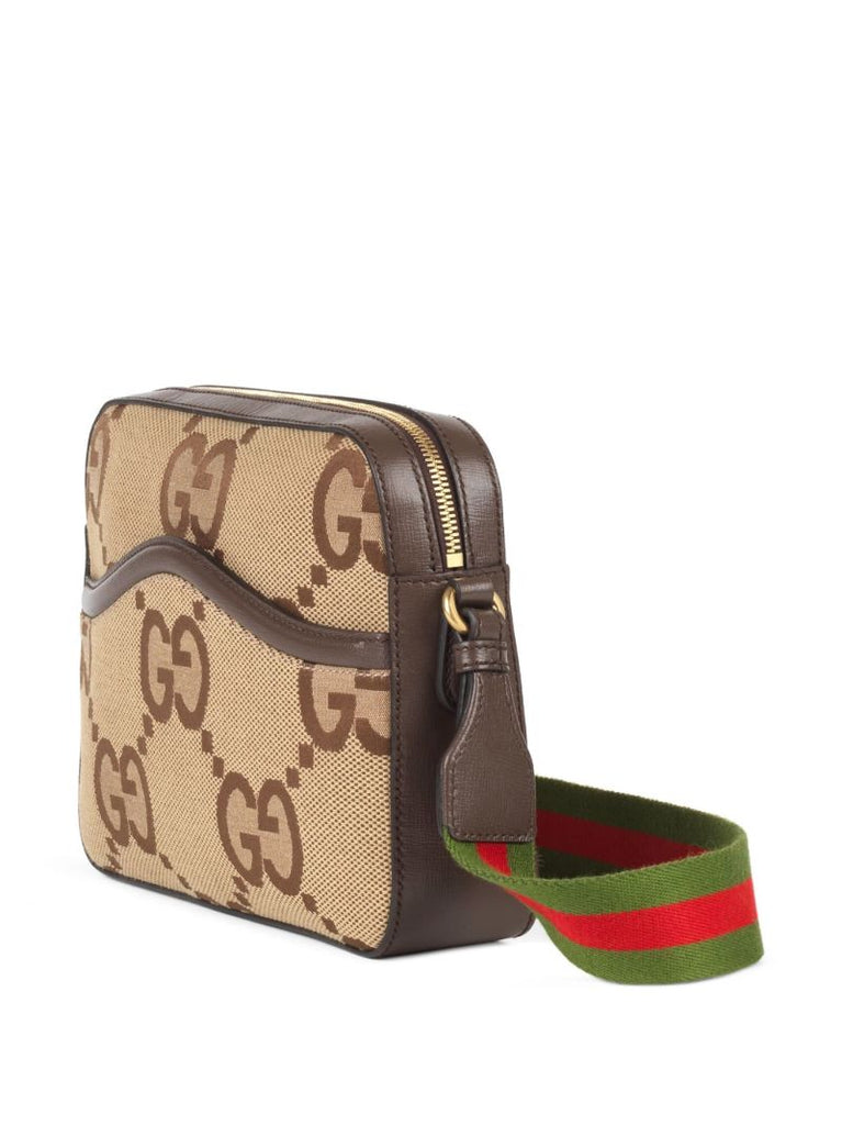 Brown Gg Jumbo Messenger Bag