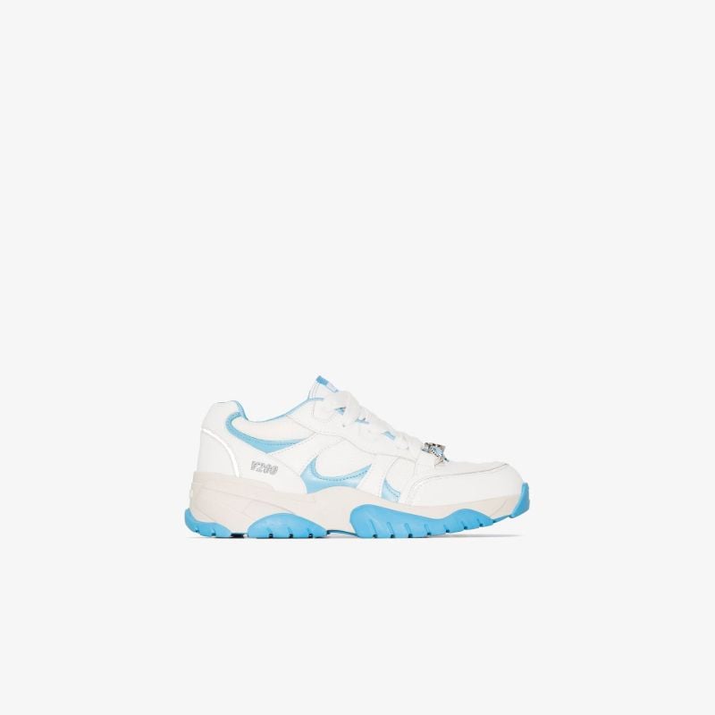 White Catfish Low Top Leather Sneakers