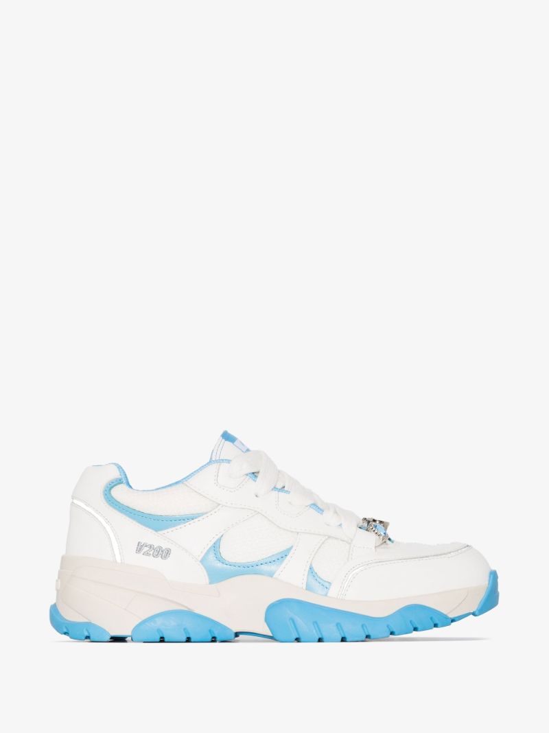 White Catfish Low Top Leather Sneakers