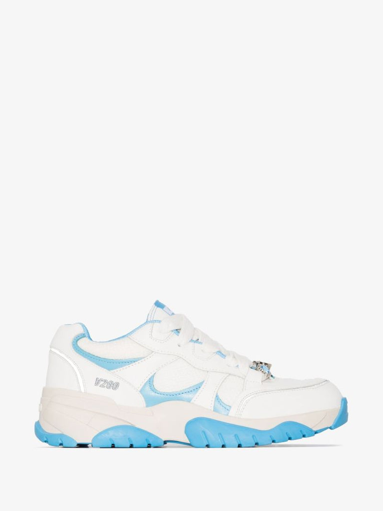 White Catfish Low Top Leather Sneakers