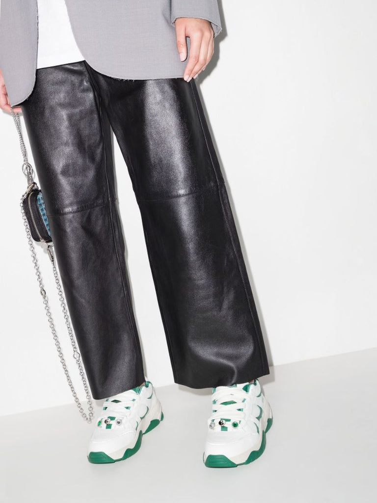 White Catfish Leather Sneakers