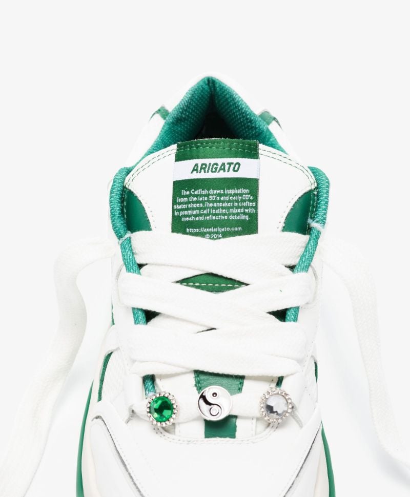 White Catfish Leather Sneakers