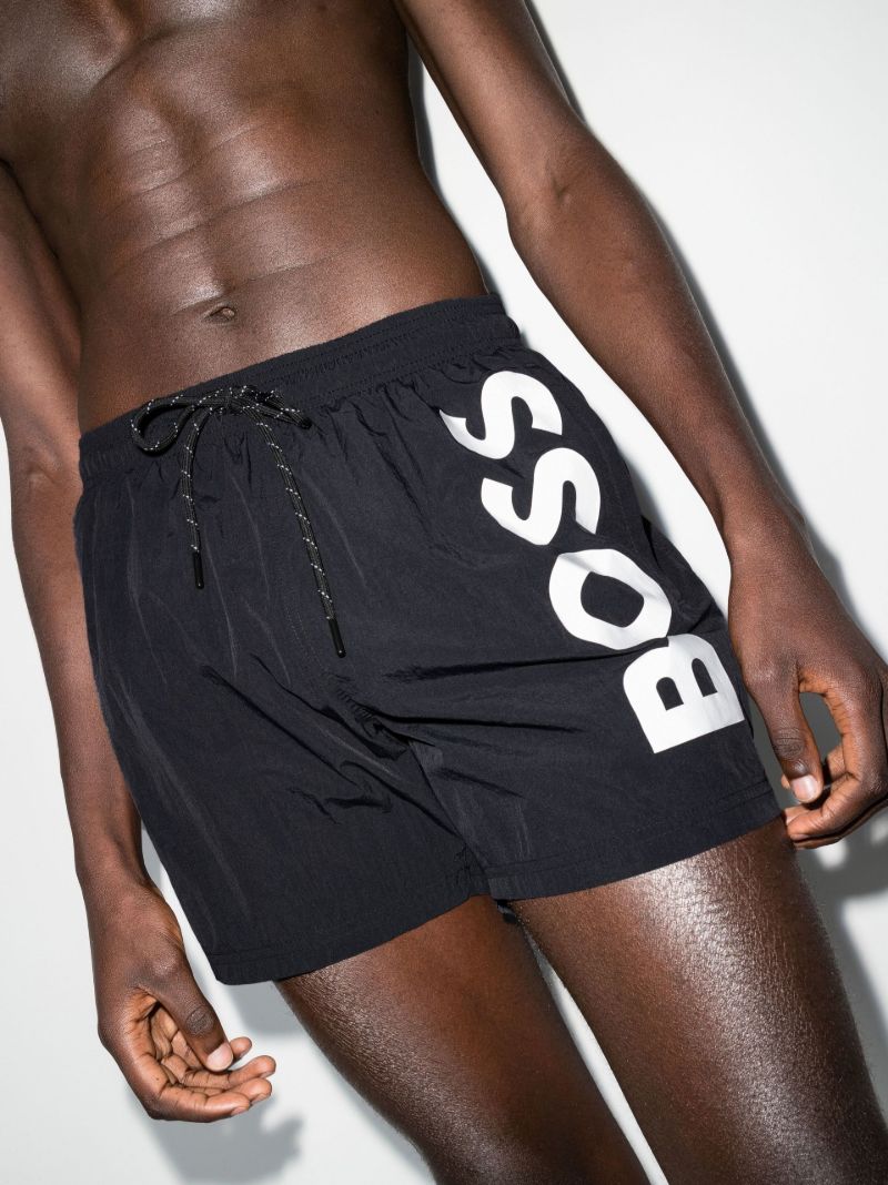 Black Octopus Logo Swim Shorts
