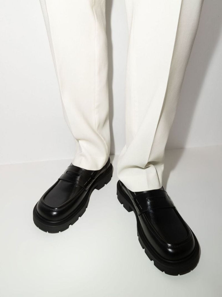 Black Leather Loafers