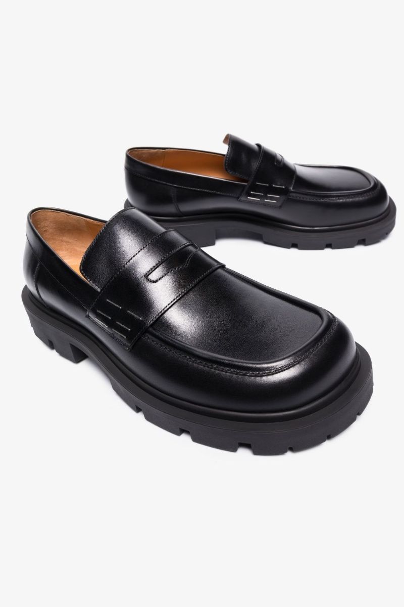 Black Leather Loafers
