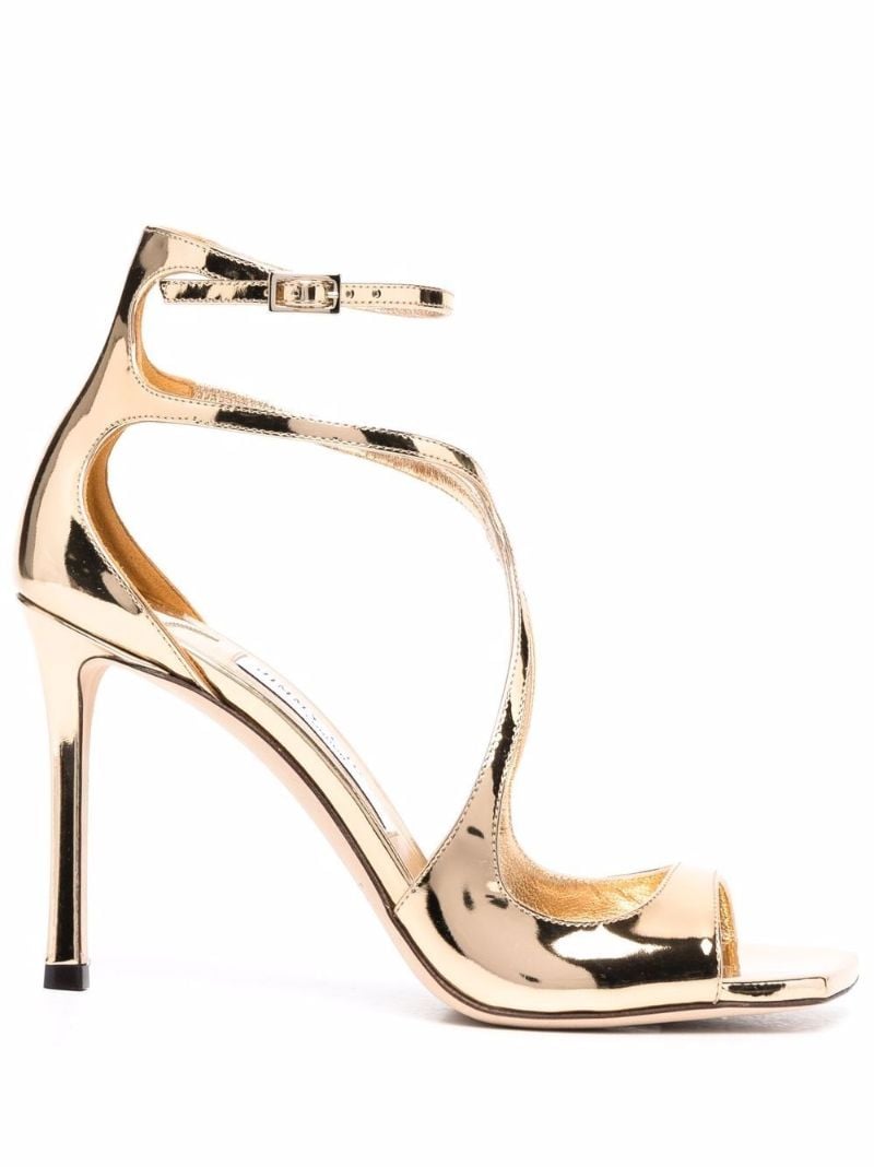 Gold Azia 95 Metallic Leather Sandals
