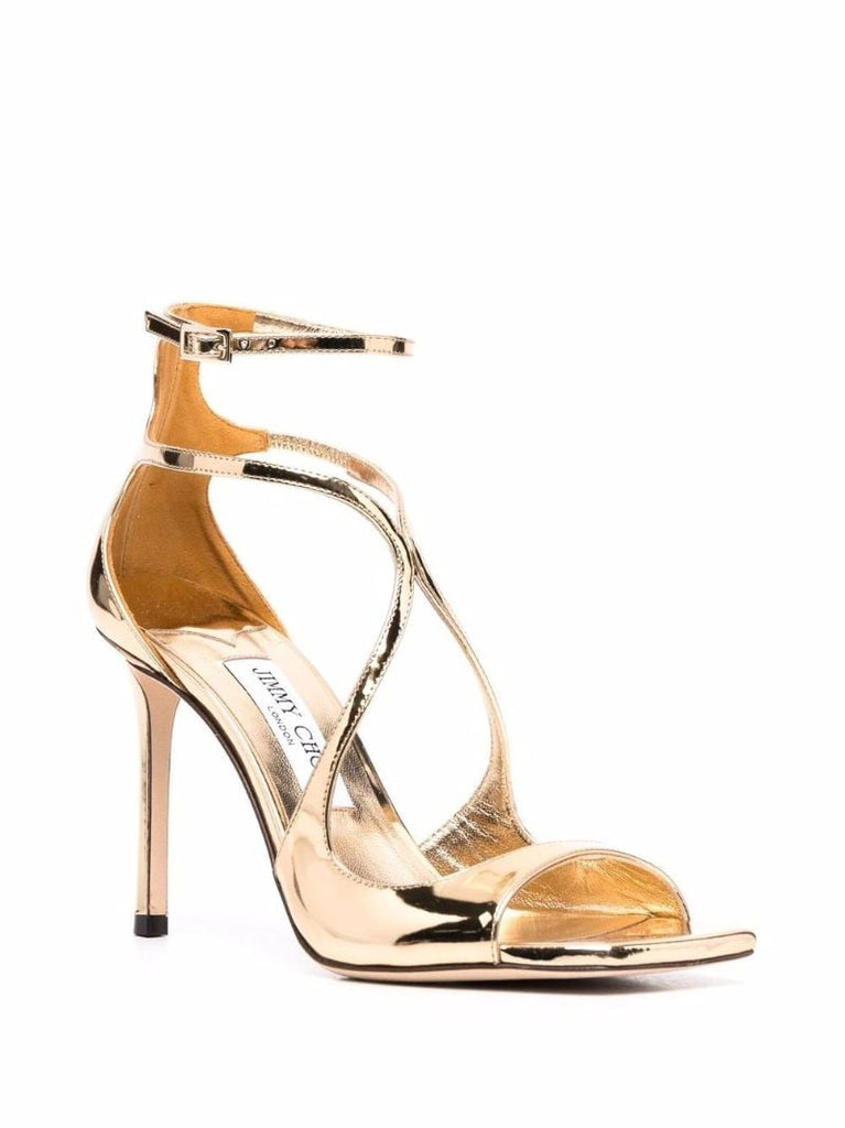 Gold Azia 95 Metallic Leather Sandals