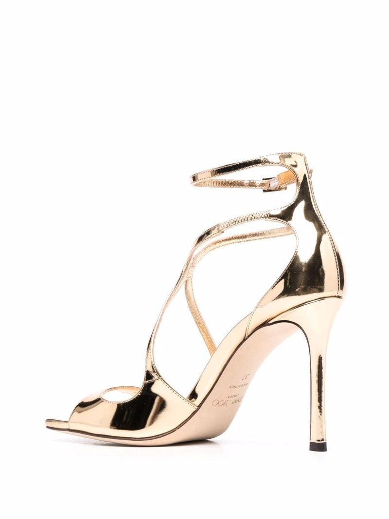Gold Azia 95 Metallic Leather Sandals