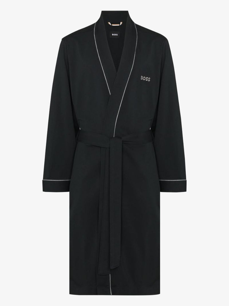 Embroidered Logo Cotton Dressing Gown