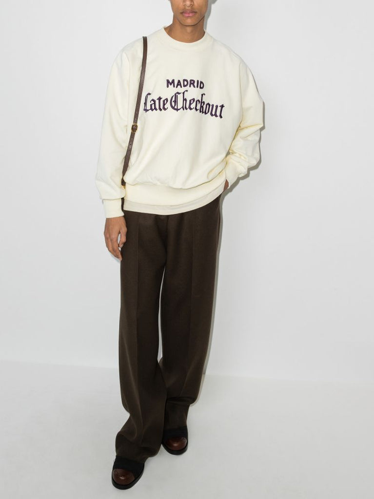 Chest Logo Cotton Sweater