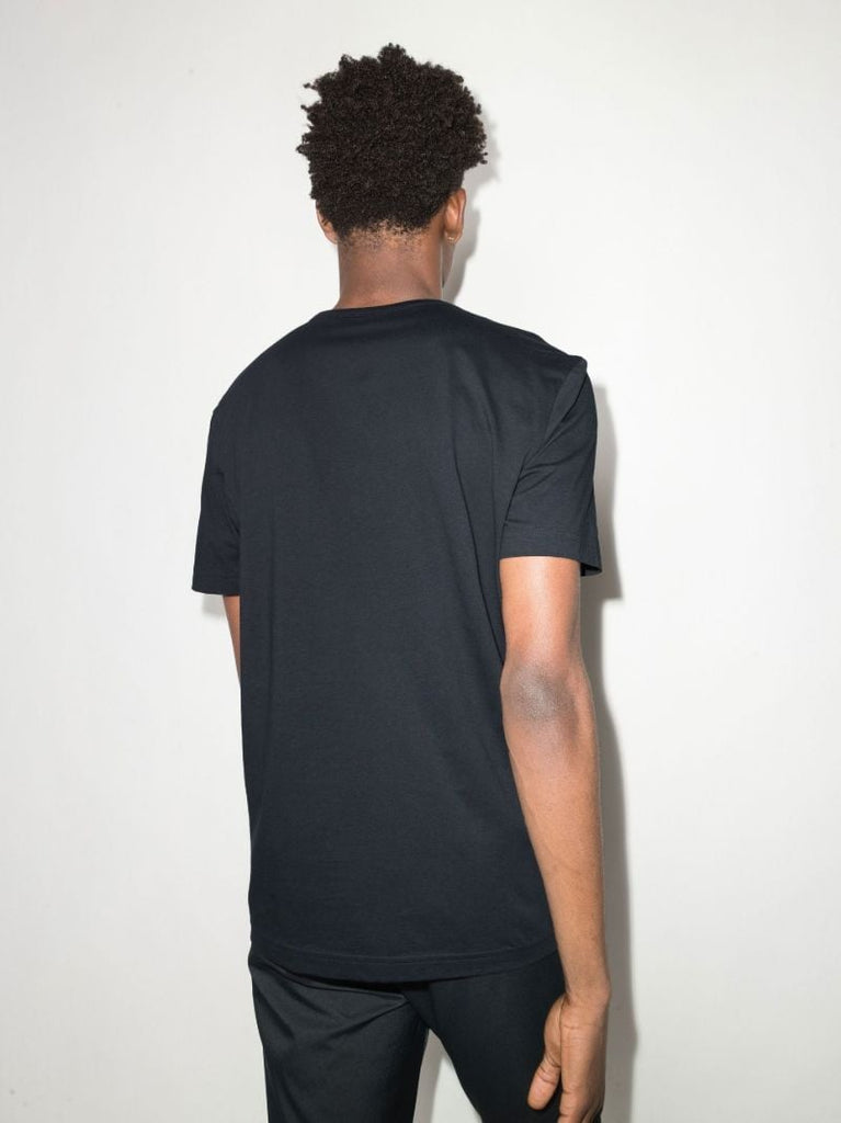 Blue Logo Print Short Sleeve T-shirt