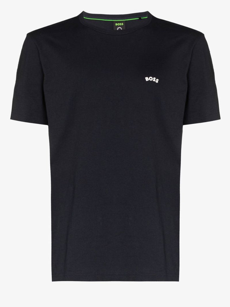 Blue Logo Print Short Sleeve T-shirt