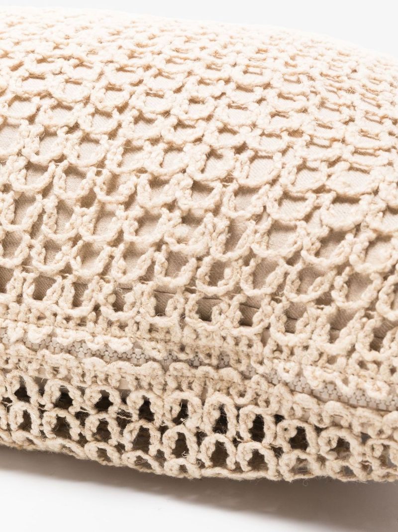 Neutral Open-knit Cushion