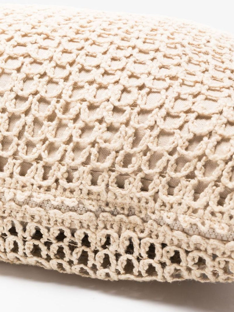 Neutral Open-knit Cushion