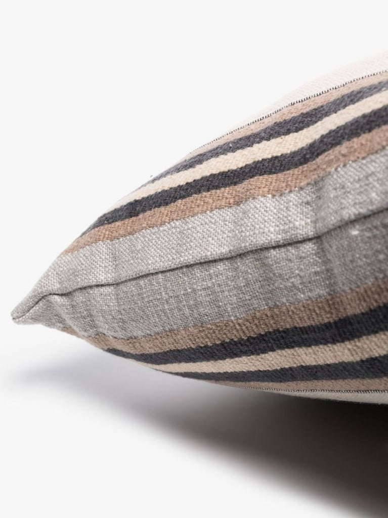 Grey Striped Cushion