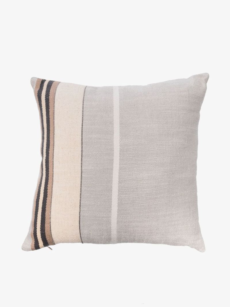 Grey Striped Cushion