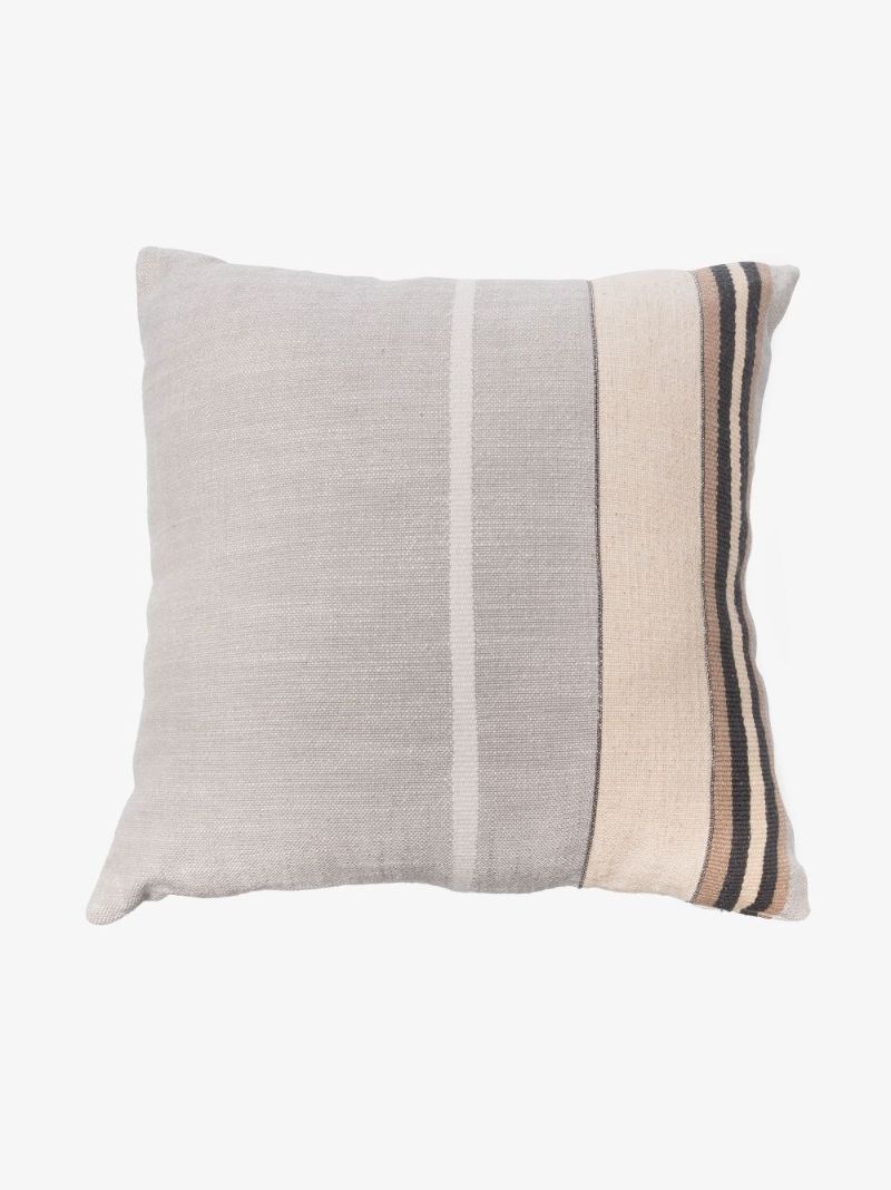 Grey Striped Cushion