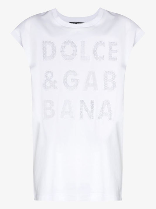 Logo Cutout Cotton T-shirt