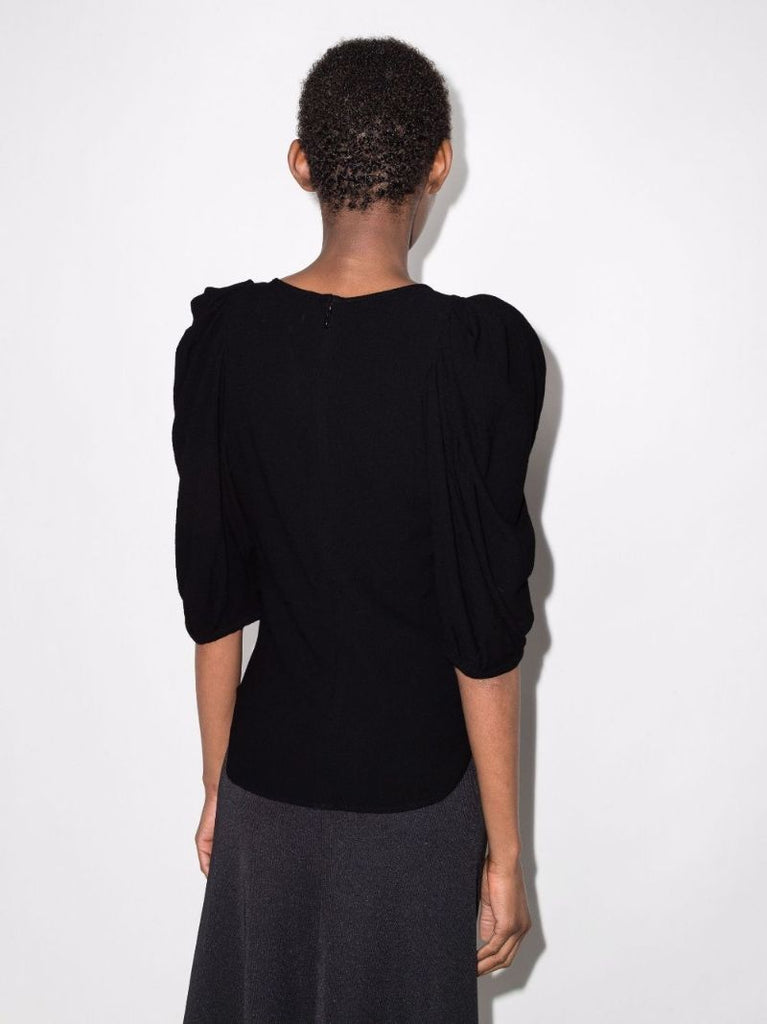 Risurya Knitted Puff Sleeve Top